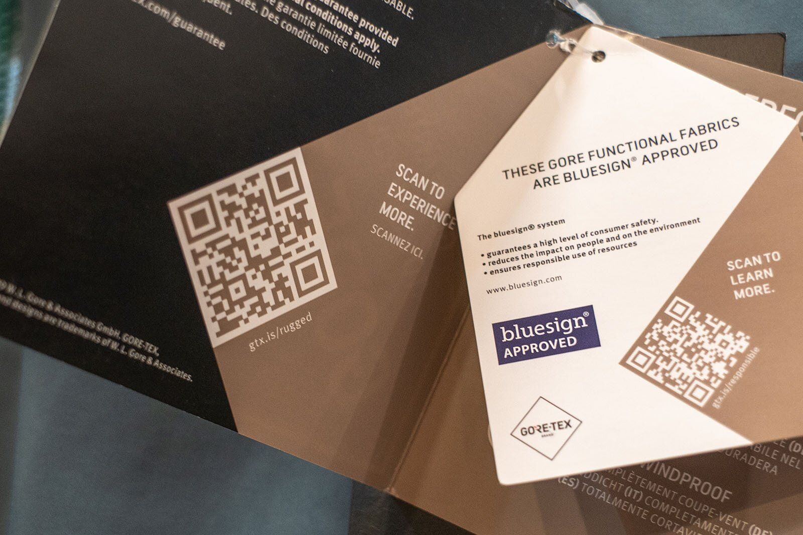 Bluesign approved tag