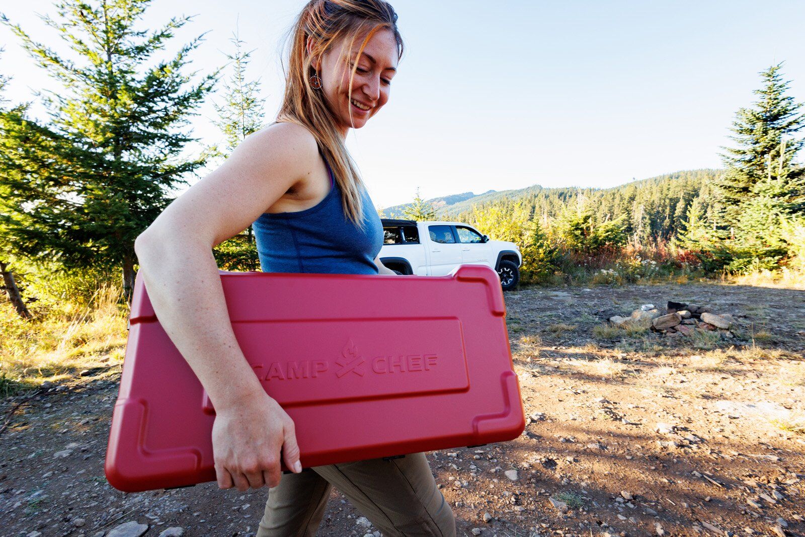 Carrying the Camp Chef Everest 2X camping stove