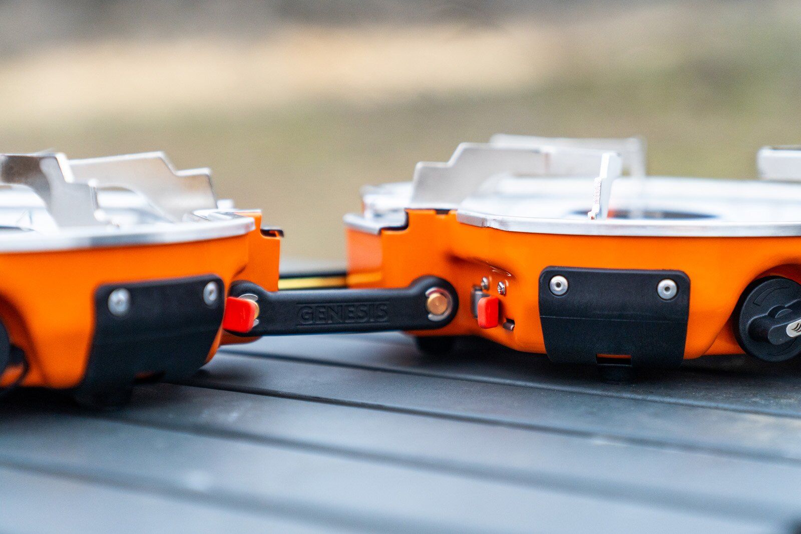 Close-up of the Jetboil Genesis Basecamp System camping stove