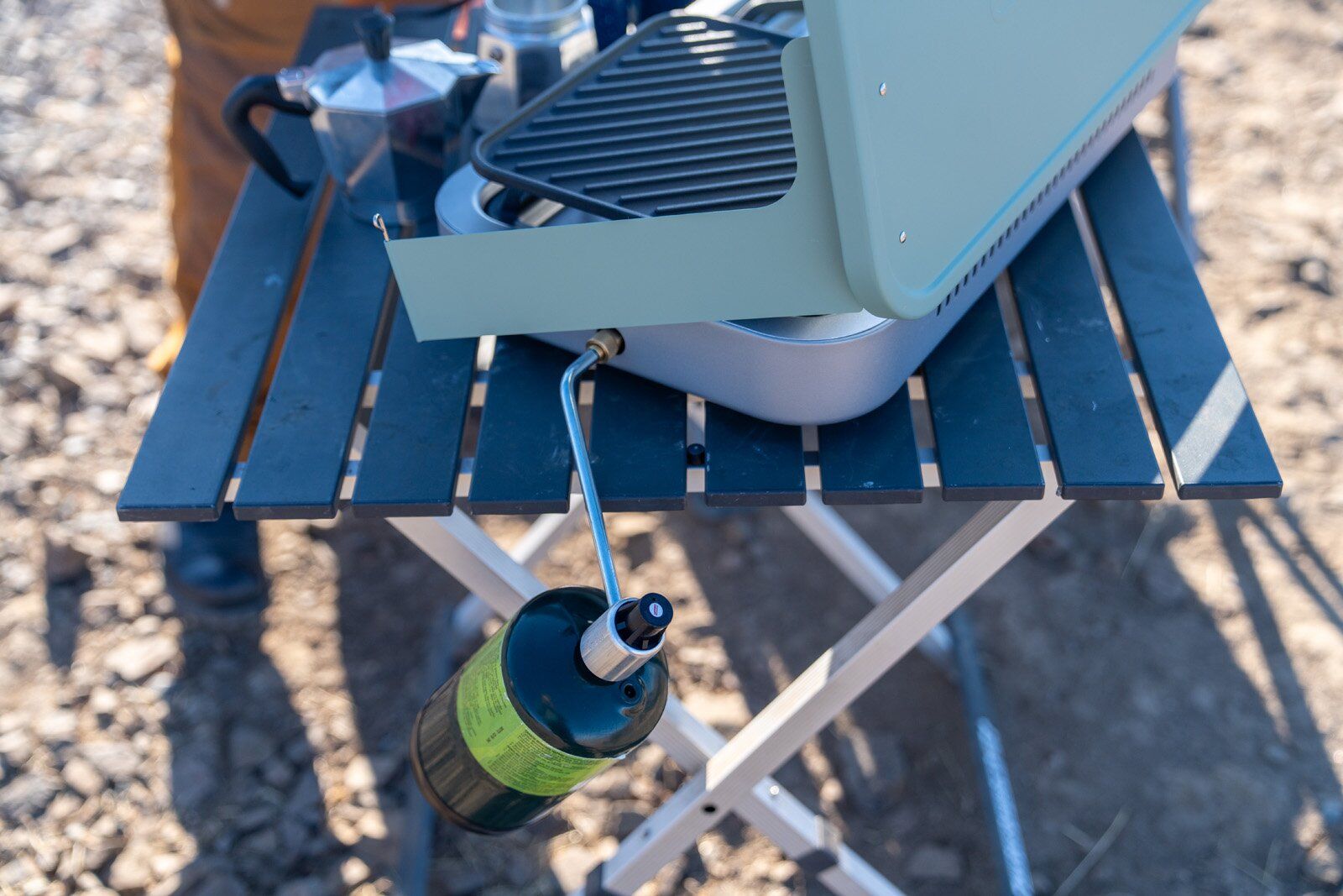 Coleman Cascade 3-in-1 camping stove fuel canister attached