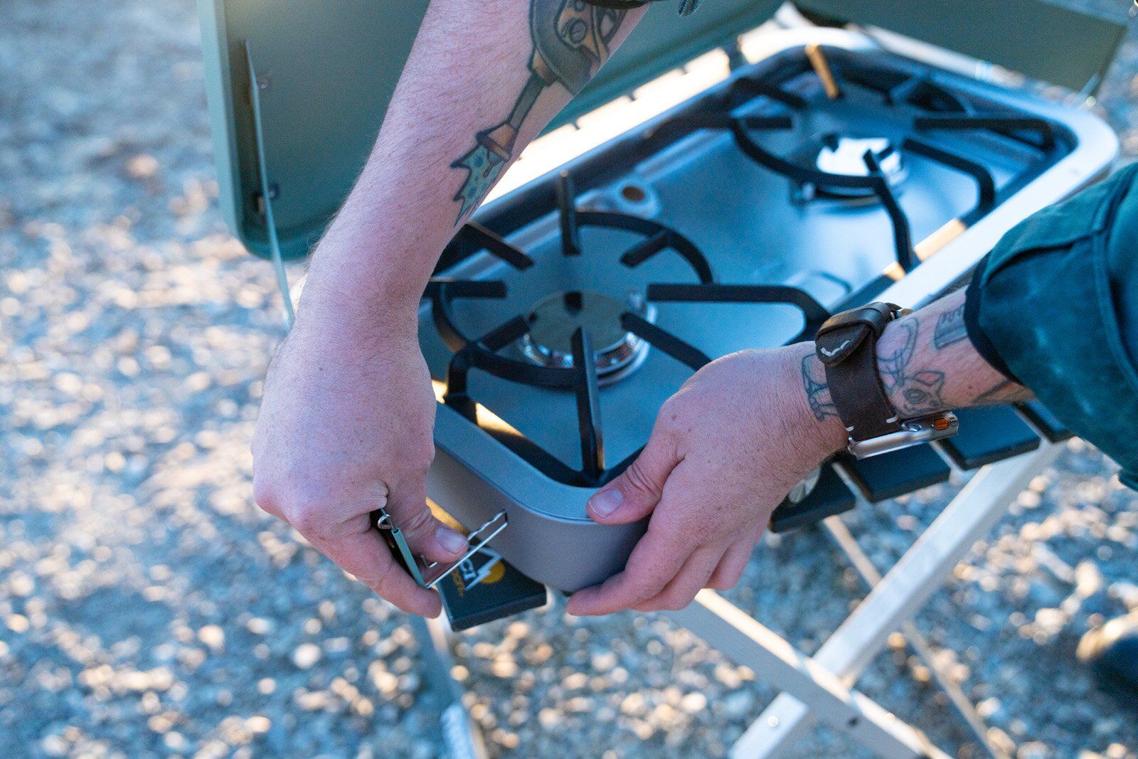 Coleman Cascade 3-in-1 camping stove side view