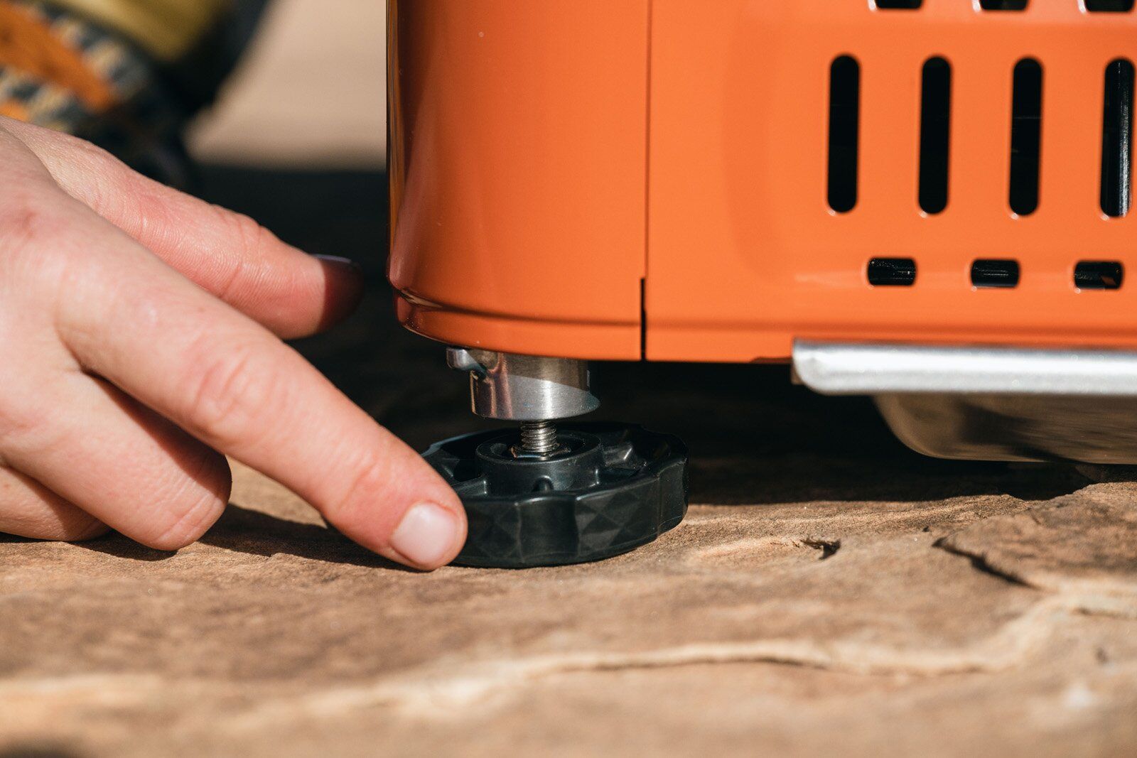 Eureka SPRK camping stove adjustable feet