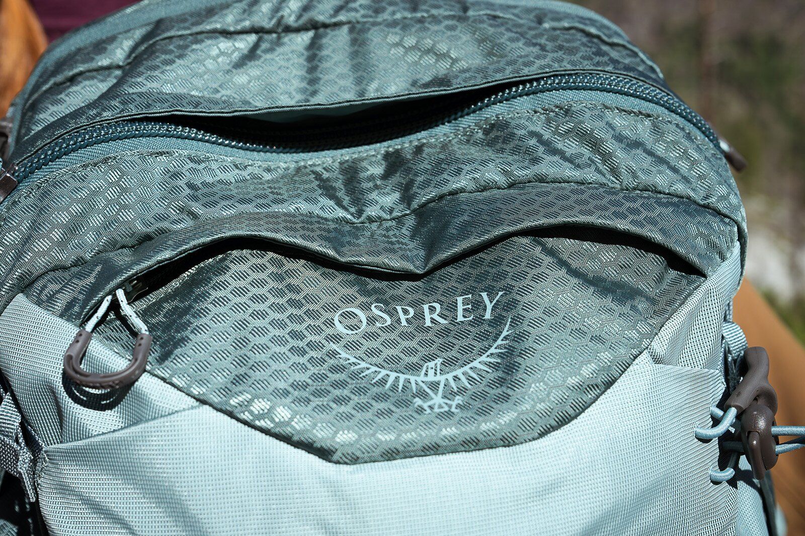 Front panel close-up of Osprey Mira 22 hiking daypack