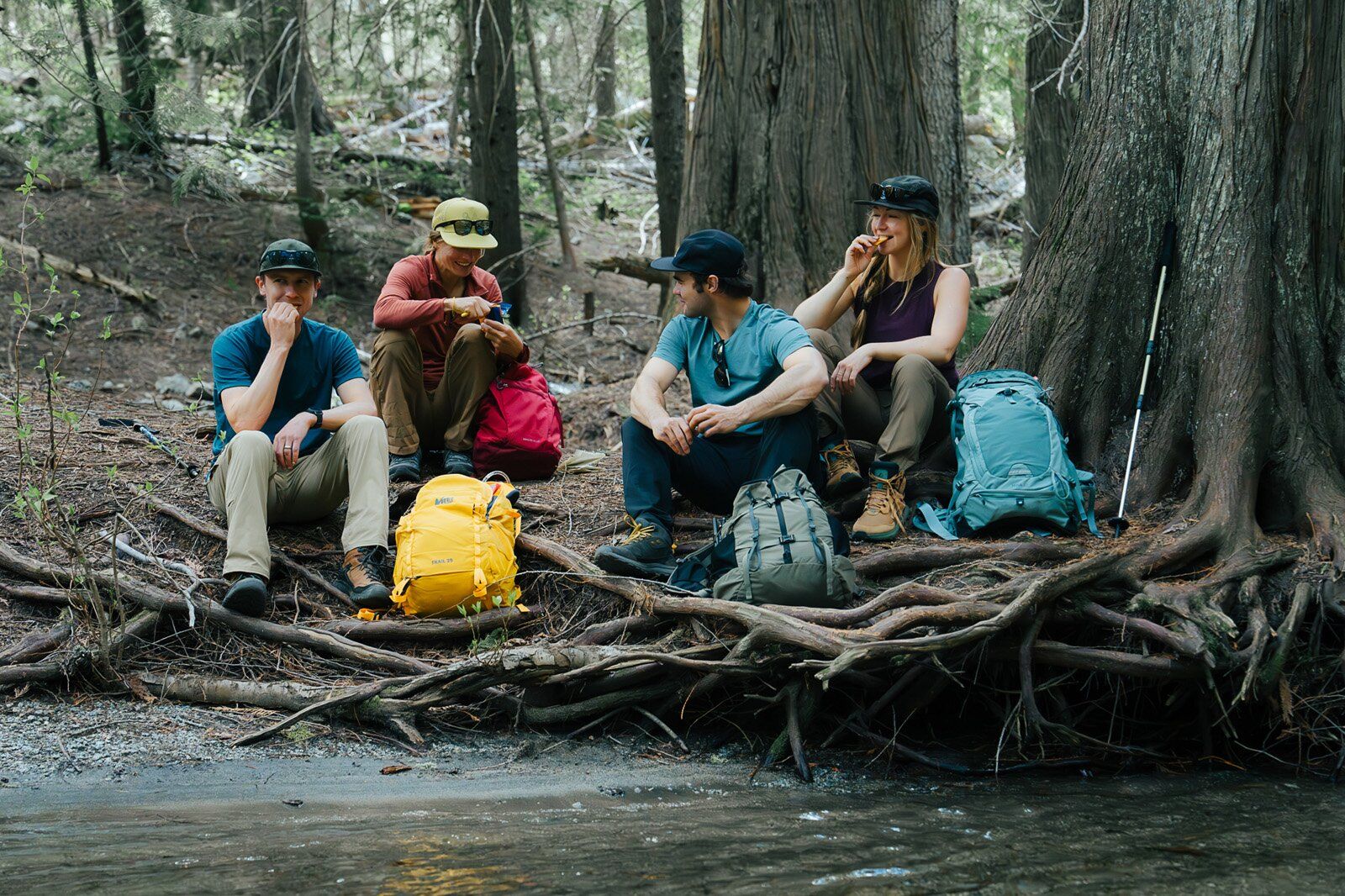 Hiker taking a break with the REI Co-op Trail 25 hiking daypack