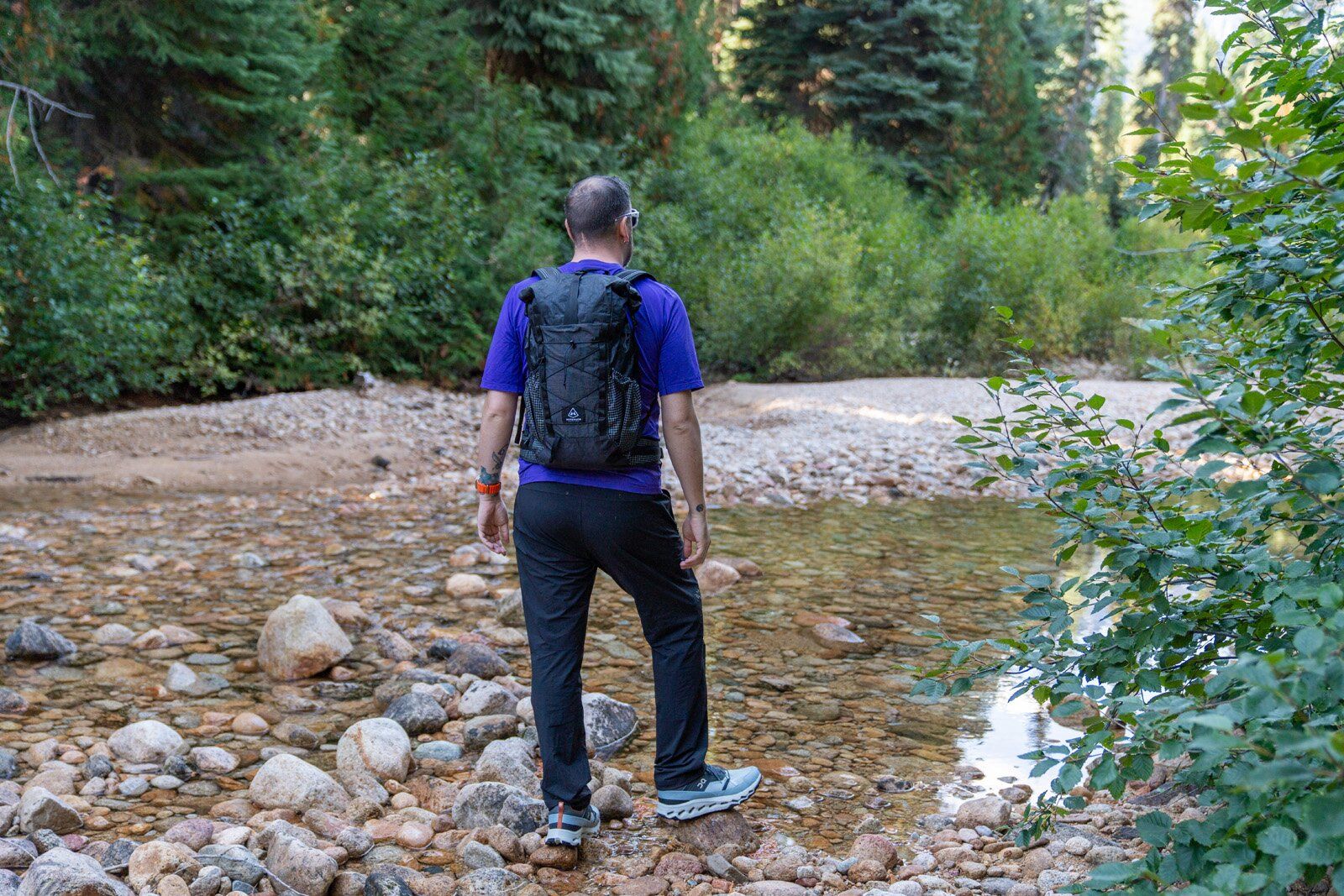 Hyperlite Mountain Gear Elevate 22 hiking daypack rear view