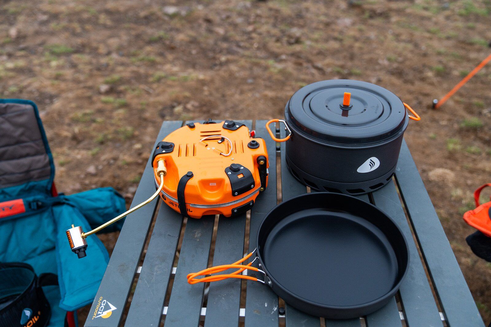 Jetboil Genesis Basecamp System camping stove and pot and pan