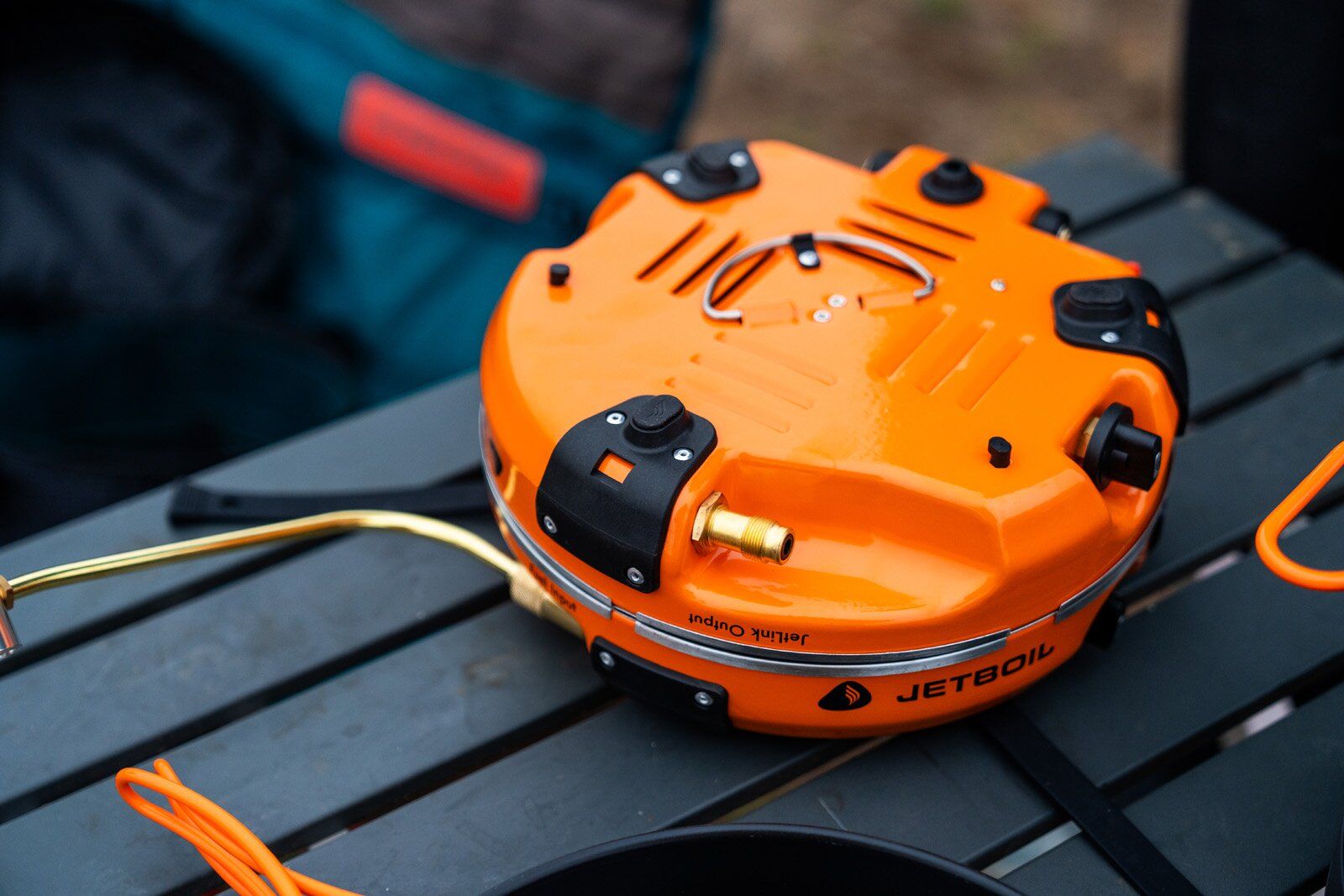 Jetboil Genesis Basecamp System camping stove folded up