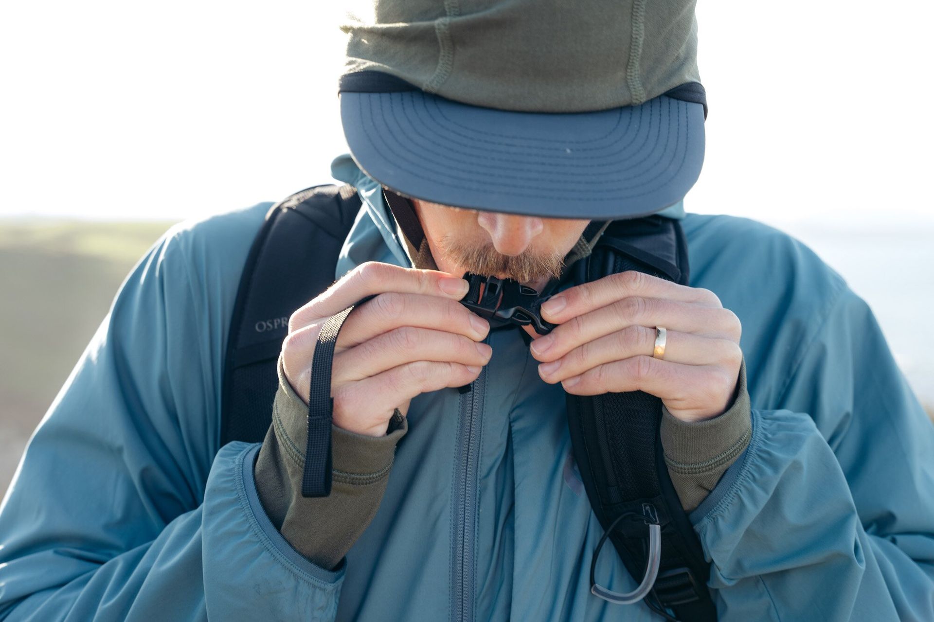 Osprey Talon 22 hiking daypack strap buckle whistle