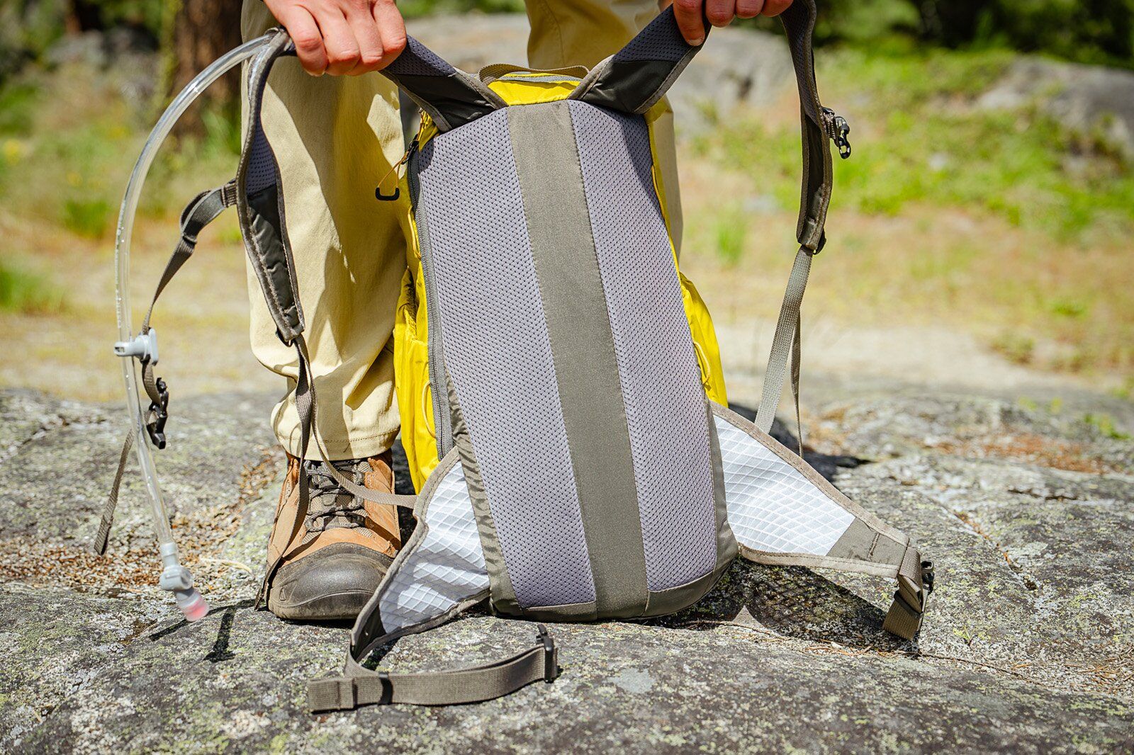 REI Co-op Flash 22 hiking daypack back panel and shoulder straps