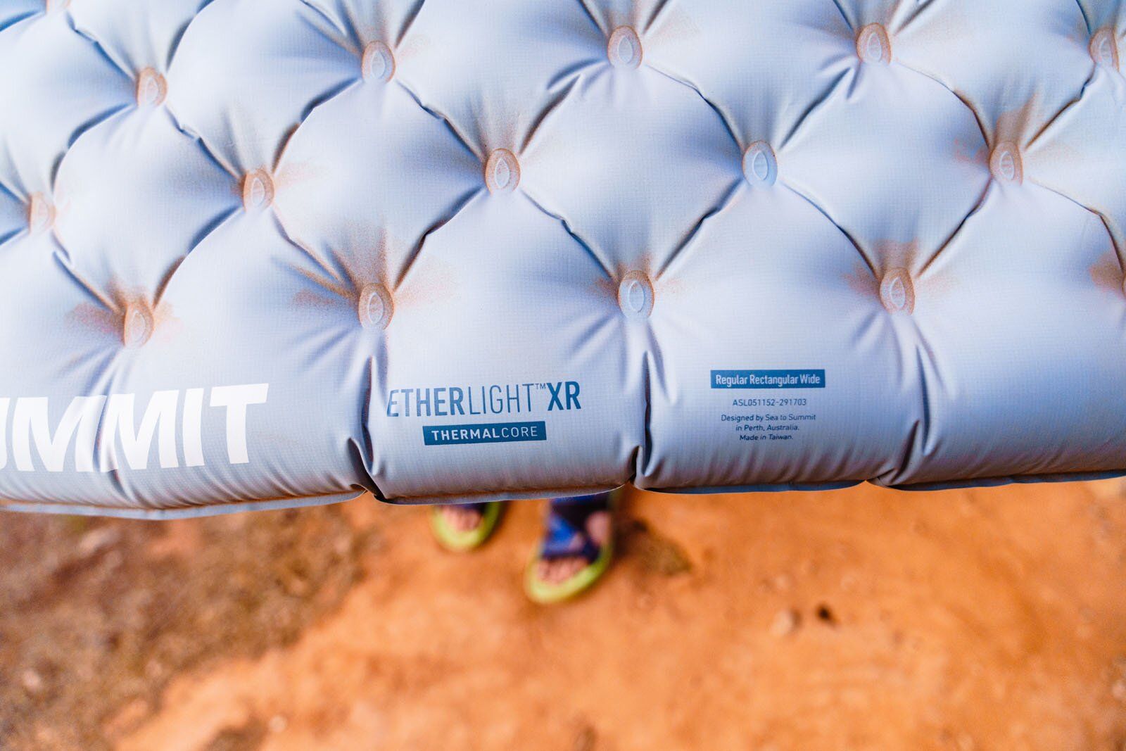 Sea to Summit Ether Light XR Insulated Sleeping Pad labeling
