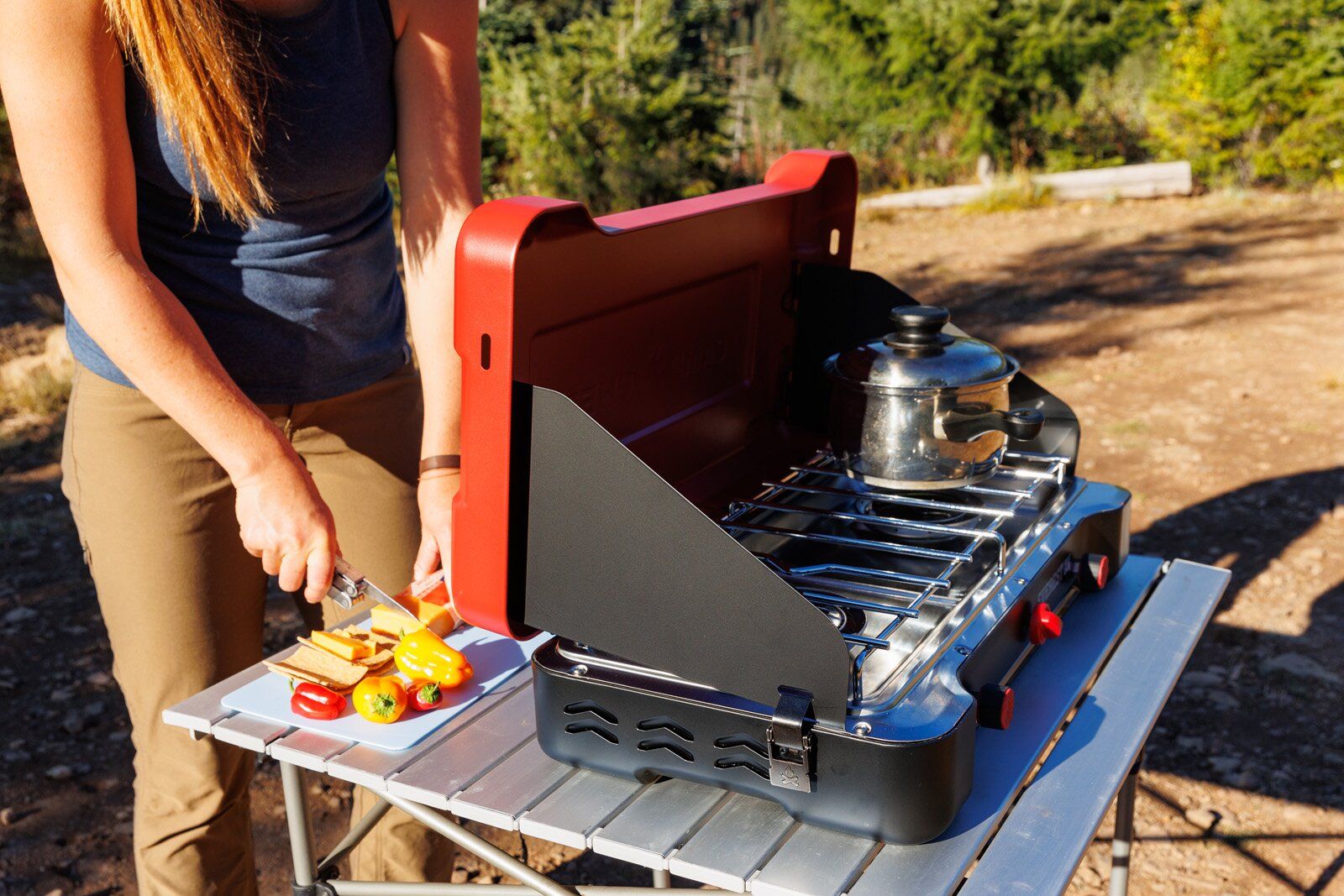 Side view of the Camp Chef Everest 2X camping stove