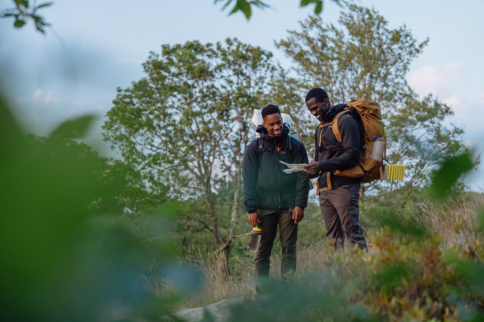 Using paper map to navigate public lands