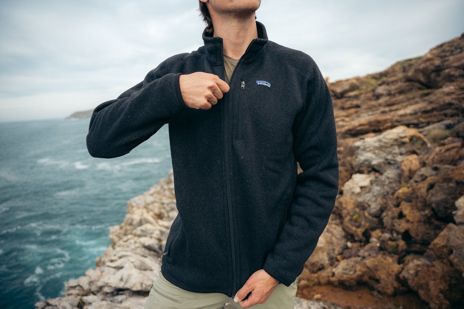 Zipping up Patagonia Better Sweater Fleece Jacket
