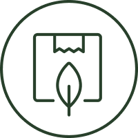 Recycled and/or Reduced Packaging icon